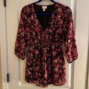 Isabel Maternity by Ingrid & Isabel Floral Tie-Back Top Size M